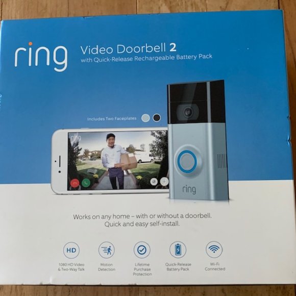Ring Other - NEW!! Ring Video Doorbell 2 KIT Silver & Bronze